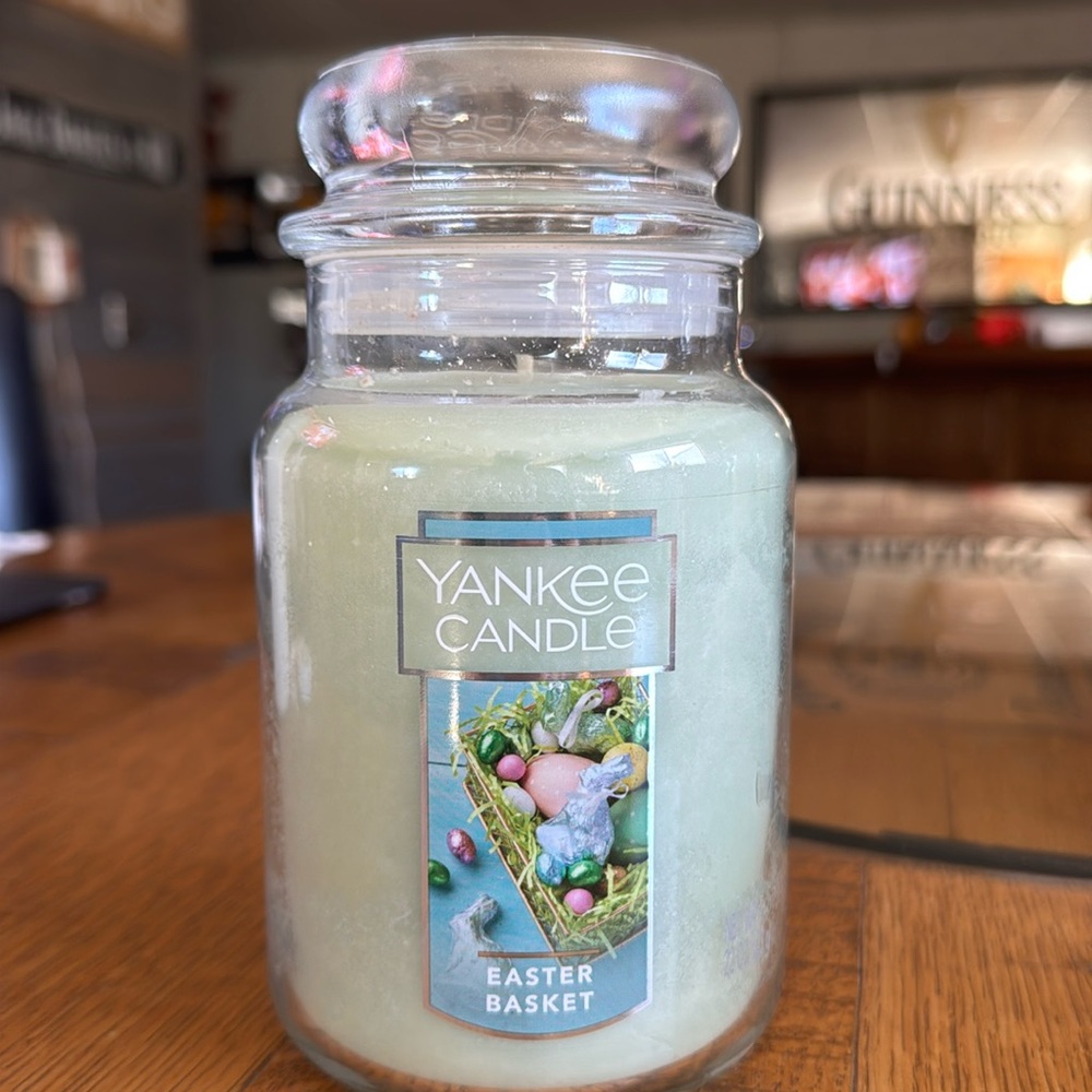 Yankee Candle Easter Basket Large Jar 22oz Green Spring New 22oz
